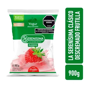 Yogur Bebible Descremado La Serenísima Frutilla 900 Gr