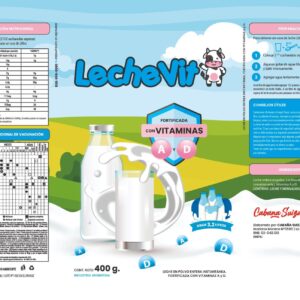 Leche en Polvo Entera Instantánea Fortificada LECHEVIT 400 g
