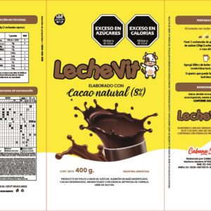 Cacao en Polvo 8% Cacao Natural LECHE VIT 400 g