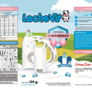 Leche en Polvo Entera Instantánea Fortificada LECHE VIT 125 g