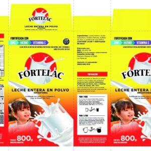 Leche Entera en Polvo Fortificada FORTELAC 800 g