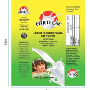 Leche Descremada en Polvo Fortificada FORTELAC 5 g