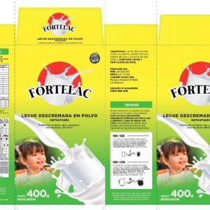 Leche Descremada en Polvo Fortificada FORTELAC 400 g