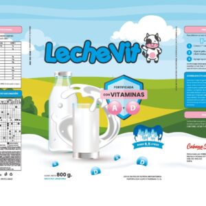 Leche en Polvo Entera Instantánea Fortificada LECHEVIT 800 g