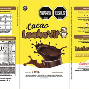 Cacao en Polvo Desgrasado LECHE VIT 340 g