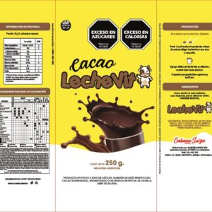 Cacao en Polvo Desgrasado LECHE VIT 250 g