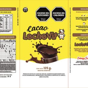 Cacao en Polvo Desgrasado LECHE VIT 125 g