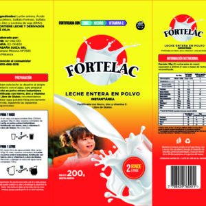 Leche Entera en Polvo Fortificada FORTELAC 200 g