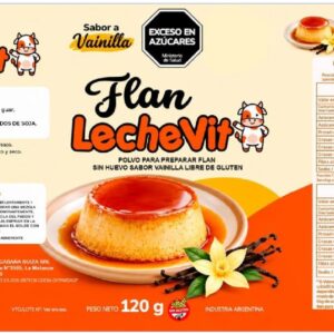 Flan en Polvo Sin Huevo Sabor Vainilla Sin Gluten LECHE VIT 120 g